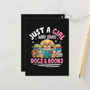 Postal Solo Una Chica Que Ama Los Perros Y Leer Libros