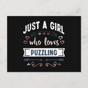 Postal Sólo una chica que ama los regalos divertidos de r
