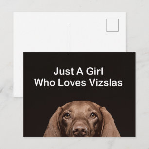 Postal Solo Una Chica Que Ama Los Vizslas
