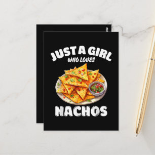 Postal Sólo Una Chica Que Ama Nachos Divertido Amante De 