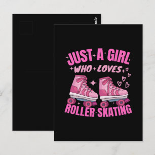 Postal Solo Una Chica Que Ama Patinar Sobre Ruedas