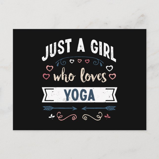 Postal Solo una chica que ama regalos divertidos de Yoga (Anverso)
