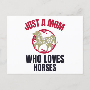 POSTAL SOLO UNA MAMÁ QUE AMA LOS CABALLOS