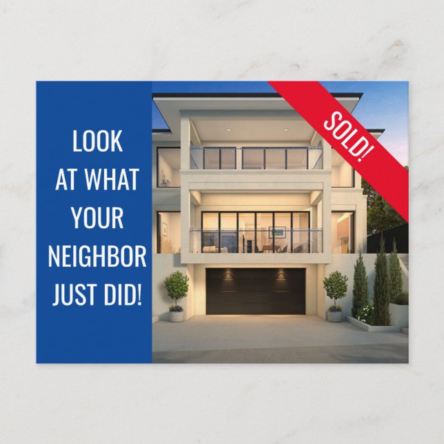 Postal Sólo vendida - Postcard divertida - Azul (Anverso)