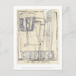 Postal Sólo veo mis pensamientos
