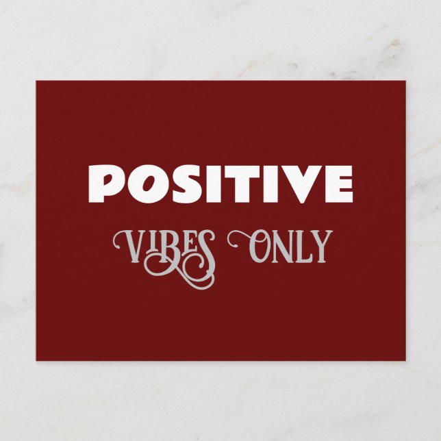 Postal Sólo vibraciones positivas (Anverso)