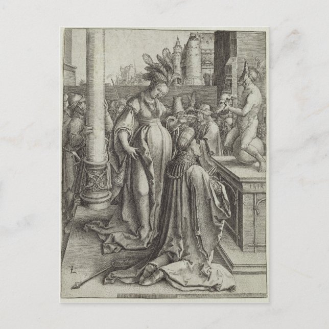 Postal Solomon Prays frente a una imagen de Graven, c.151 (Anverso)