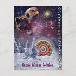 Postal Solsticio de invierno de Chumash