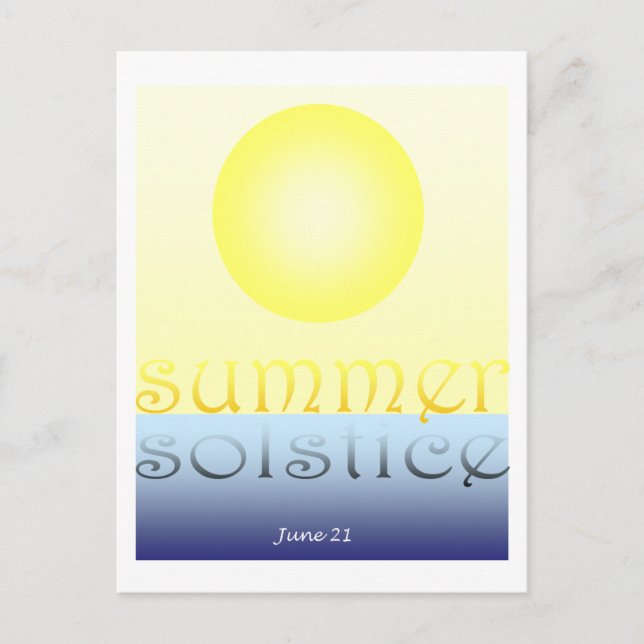 Postal Solsticio de verano (Anverso)