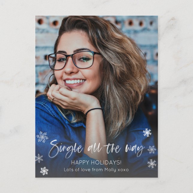 Postal Soltero En Todo El Camino, Chica O Navidad De Guy. (Anverso)