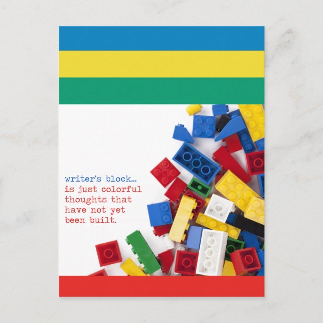 Postal Solución de bloqueo de escritor creativo (Anverso)