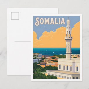 Postal Somalia África Viajes Antiguos