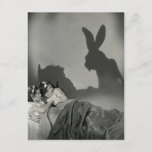 Postal Sombra de conejito de Pascua