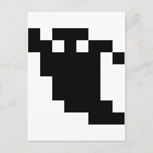 Postal Sombra de fantasma de 8 bits (Anverso)