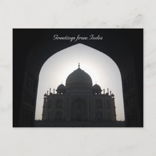 Postal sombra de taj mahal