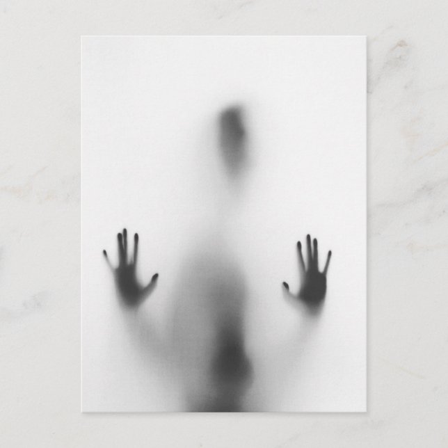 Postal Sombra del cuerpo de Halloween con fantasía (Anverso)