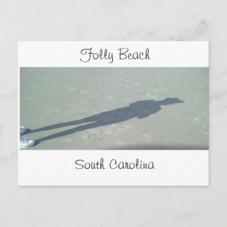 Postal Sombra en Folly Beach, SC, Carolina del Sur, Foll.