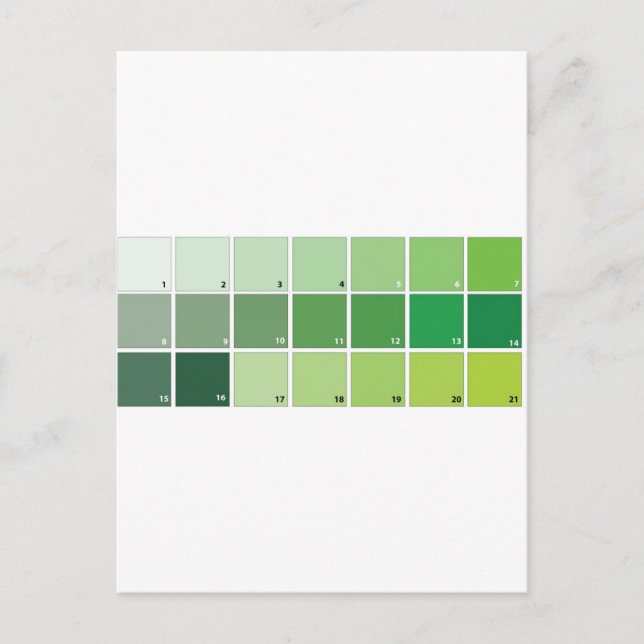 Postal Sombras de la cuadrícula verde (Anverso)