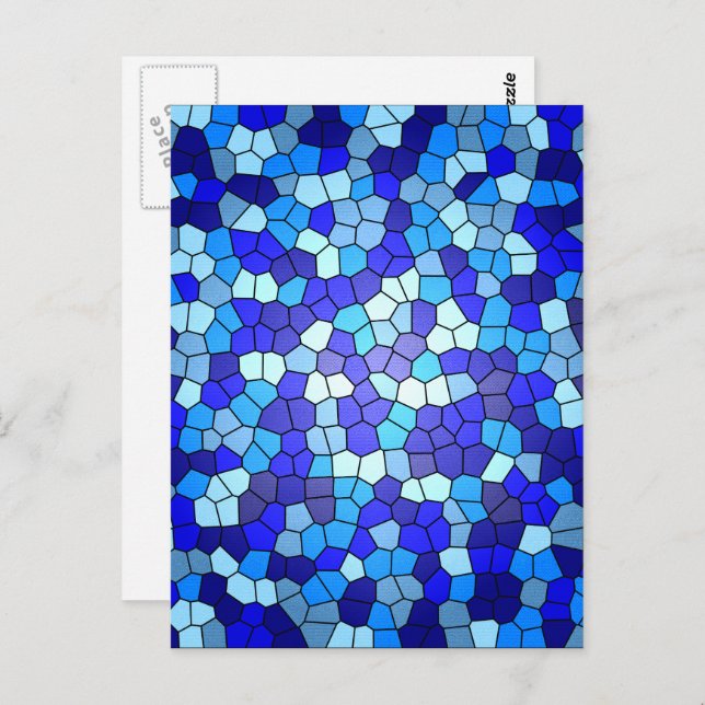 Postal Sombras de vidrio azulado de Shirley Taylor (Anverso / Reverso)