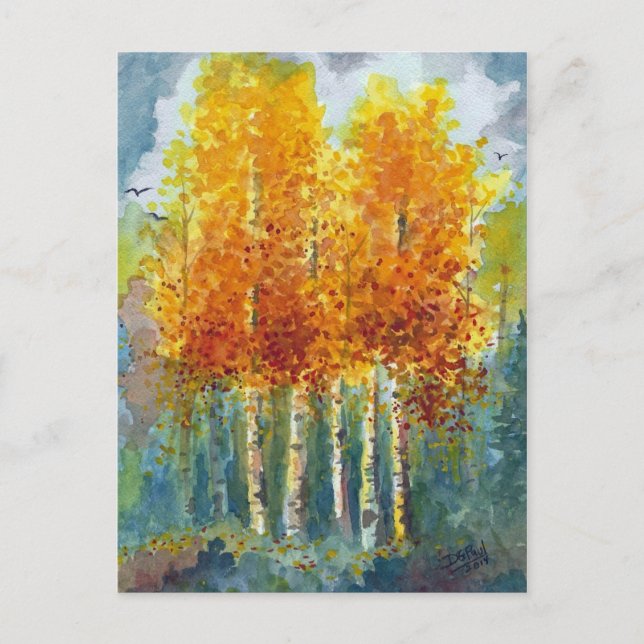 Postal Sombras del otoño (Anverso)