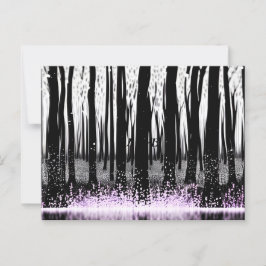 Postal Sombras forestales encantadas y Petales bailarines