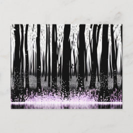 Postal Sombras forestales encantadas y Petales bailarines