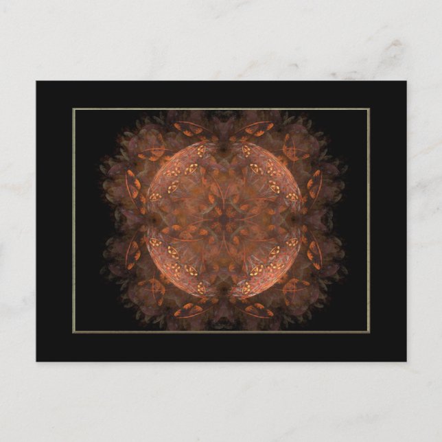 Postal Sombreado de cobre dorado (Anverso)