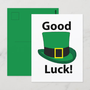 Postal Sombrero de duende Buena suerte Día de San Patrici