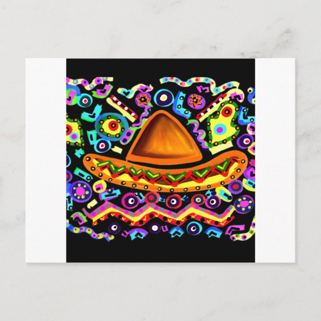 Postal Sombrero mexicano (Anverso)