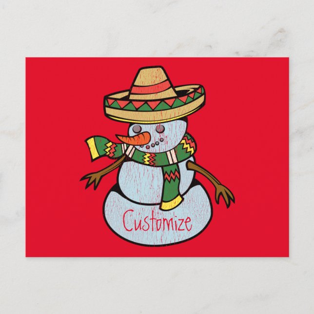 Postal Sombrero mexicano Santa Thunder_Cove