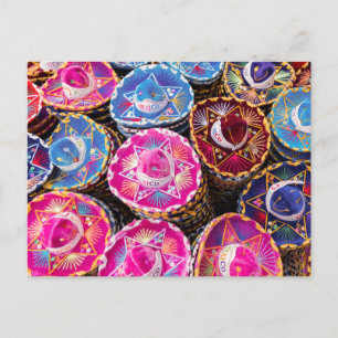 Postal Sombreros En México