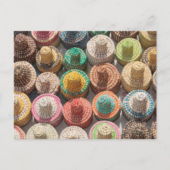 Postal Sombreros Téjidos Coloridos (Anverso)