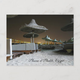 Postal Sombrillas de noche en Sharm el Sheikh, Egipto