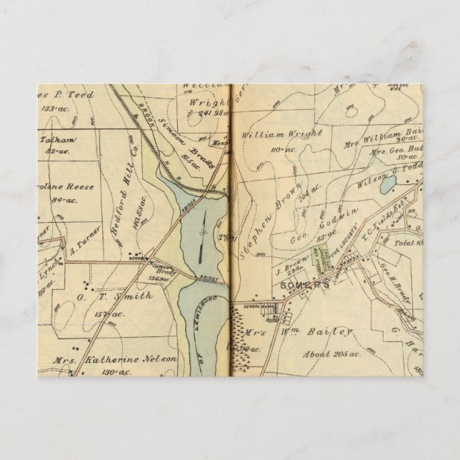 Postal Somers, Nueva York (Anverso)