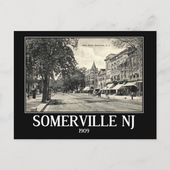 Postal Somerville NJ, Main Street View, Vintage (Anverso)