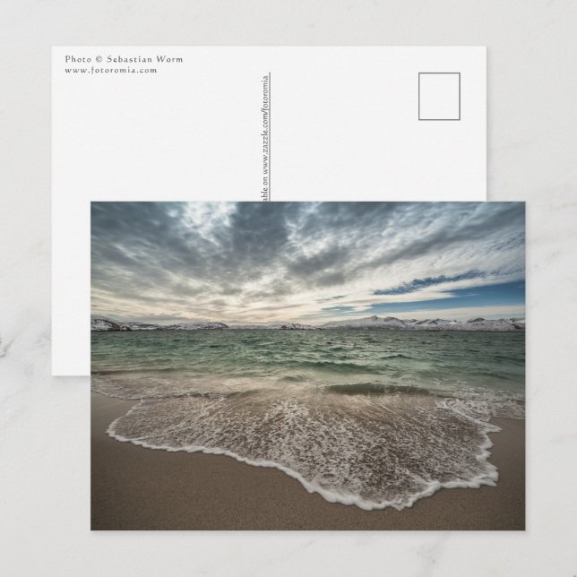 Postal Sommaroy Beach Noruega (Anverso / Reverso)