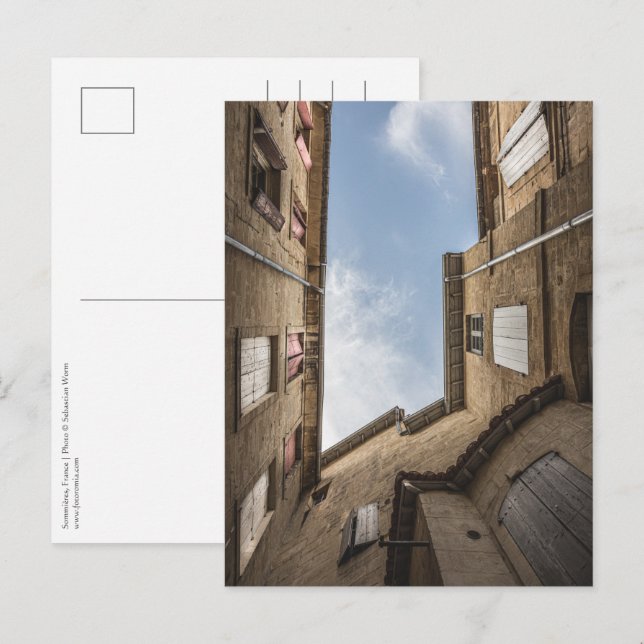 Postal Sommieres Francia (Anverso / Reverso)