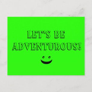 Postal SOMOS ADVENTUROSOS Divertidos Sonriendo Cara Lime 