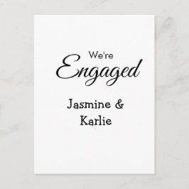 Postal Somos pareja comprometida nombre romántico elegant