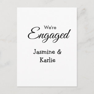 Postal Somos pareja comprometida nombre romántico elegant