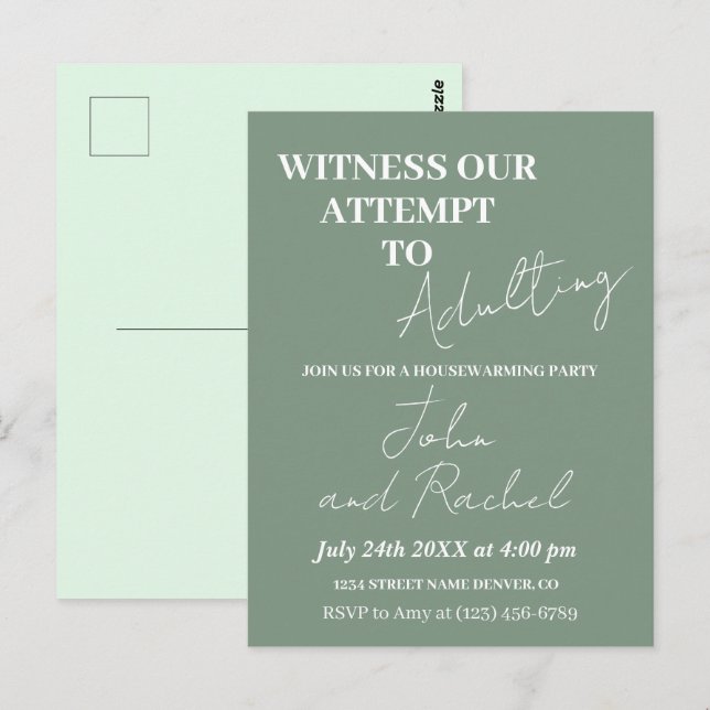 Postal Somos testigos de nuestro intento de adular al fie (Anverso / Reverso)