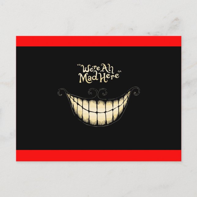 Postal Somos todos meio loucos Estamos un poco locos (Anverso)