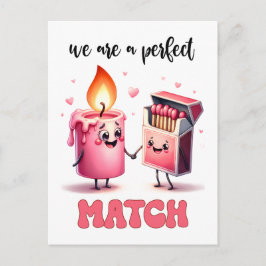 Postal Somos una pareja perfecta divertida y punny para S