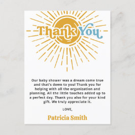 Postal Son Boho Boy Baby Shower Gracias