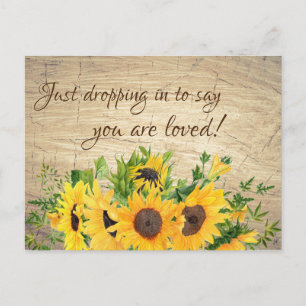 Postal Son girasoles amados