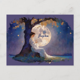 Postal Soñador a la luz de la luna - Sereno cielo nocturn