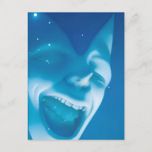 Postal Soñador Loco en las Estrellas - Arte de Ken Gage