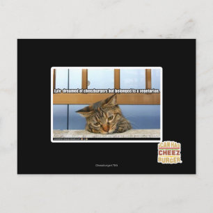 Postal Soñando con hamburguesas de queso