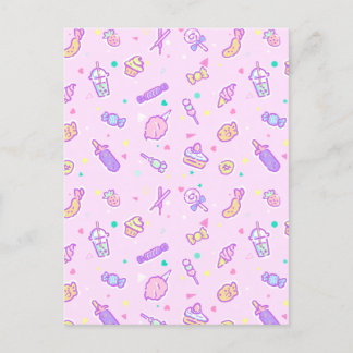 Postal Soñando con los refrigerios de verano