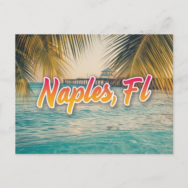 Postal Soñando con Nápoles florida  (Anverso)